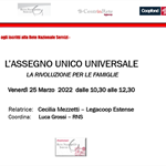 L'assegno universale unico: webinar il 25 marzo