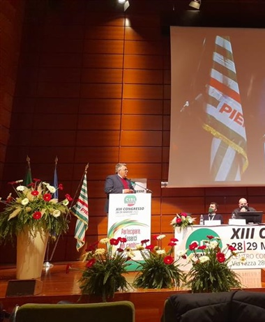 I saluti del presidente Buzio al XIII Congresso Cisl Piemonte