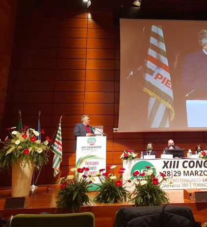 I saluti del presidente Buzio al XIII Congresso Cisl Piemonte