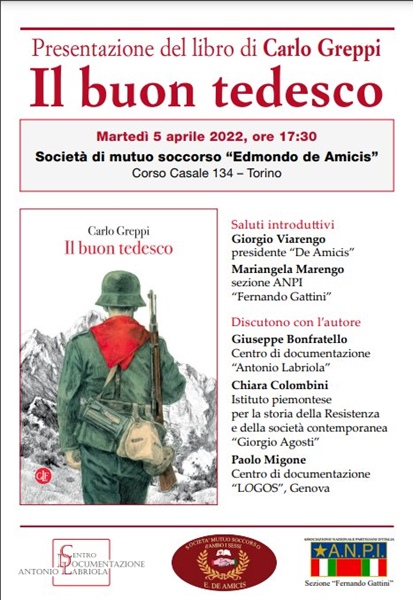 “Il buon tedesco”: Carlo Greppi presenta il suo libro alla Soms De Amicis