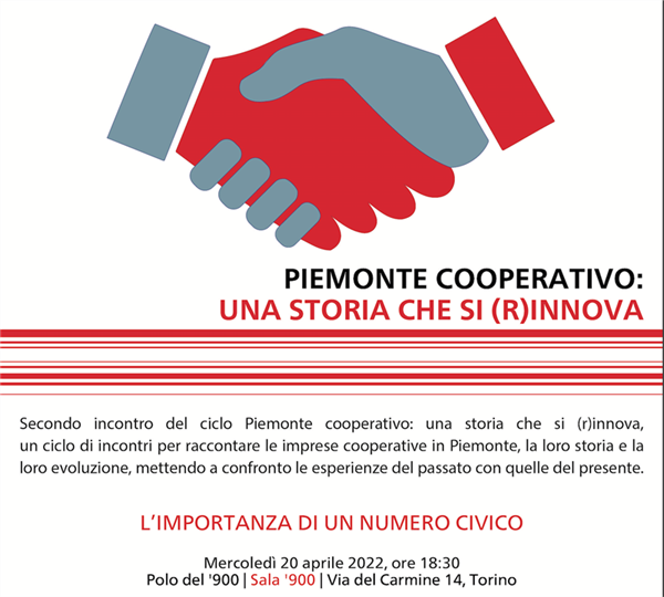 L’importanza di un numero civico. Secondo appuntamento del ciclo storico “Piemonte Cooperativo. Una storia che si rinnova”