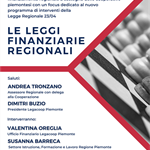 Leggi finanziarie regionali: webinar di approfondimento