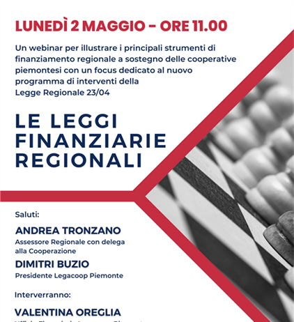 Leggi finanziarie regionali: webinar di approfondimento