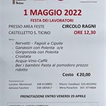 Alla cooperativa di Castelletto Ticino il pranzo del Primo Maggio