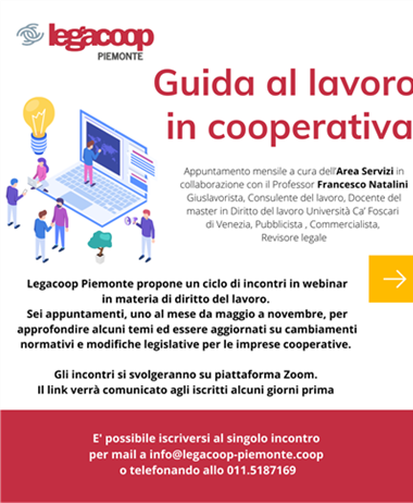 Al via il ciclo di seminari “Guida al lavoro in cooperativa”