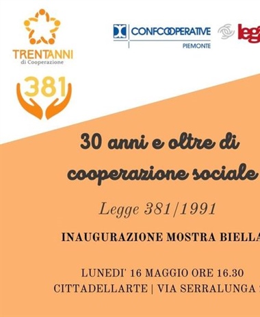 “30 anni e oltre di cooperazione sociale”: arriva a Biella la mostra...