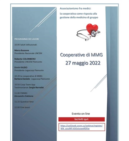 Cooperazione tra medici di base per dare servizi ai territori: webinar...