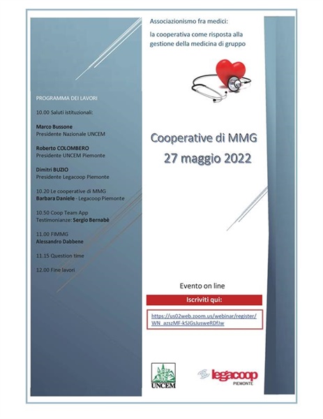 Cooperazione tra medici di base per dare servizi ai territori: webinar di approfondimento