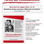 Soms DeAmicis, presentazione del libro “Ario, un combattente”