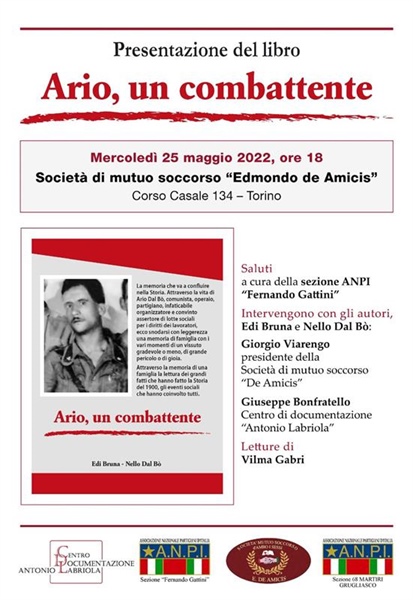 Soms DeAmicis, presentazione del libro “Ario, un combattente”