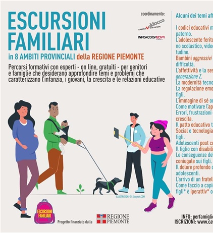 Al via in Piemonte il progetto “Escursioni familiari”