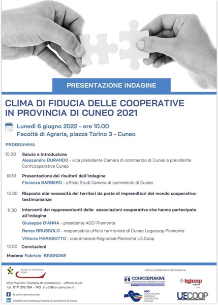 Cuneo: Presentazione dei risultati sul clima di fiducia delle cooperative