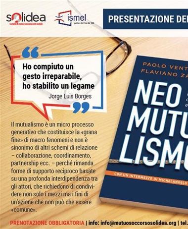 Presentazione del libro "Neomutualismo": 24 ottobre al Polo del '900