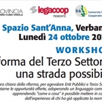 A Verbania il workshop “Riforma del Terzo Settore, una strada possibile”