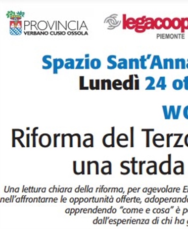 A Verbania il workshop “Riforma del Terzo Settore, una strada possibile”
