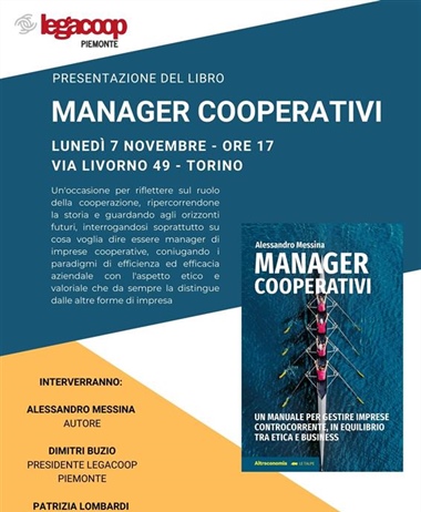 Presentazione del libro "Manager Cooperativi" lunedì 7 novembre