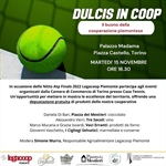 Dulcis in coop, la cooperazione piemontese a fianco del grande tennis delle Nitto Atp Finals