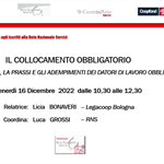 Webinar RNS 16 Dicembre 2022 – “Il Collocamento obbligatorio”