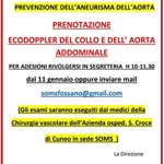 Alla Soms di Fossano Ecodoppler del Collo e dell'Aorta Addominale