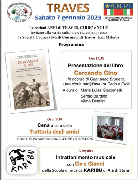 La cooperativa di Traves presenta il libro “Cercando Gino”