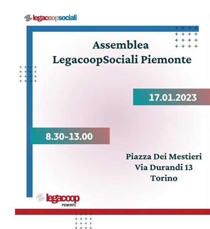 Assemblea LegacoopSociali Piemonte: 17 gennaio ore 8.30