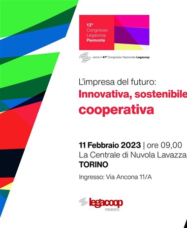 11 febbraio ore 9.00: 13° Congresso di Legacoop Piemonte