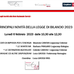 WEBINAR RNS 6 Febbraio 2023 – “Le principali novità della Legge di Bilancio 2023”