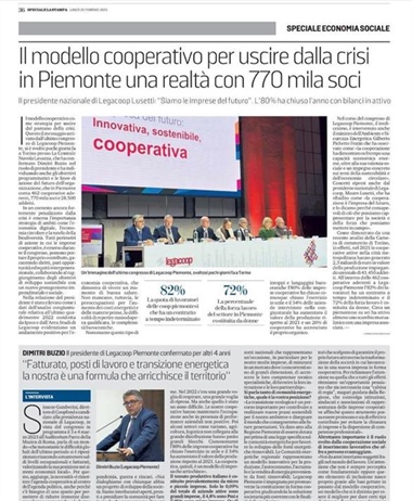 Il mondo di Legacoop Piemonte sulle pagine de La Stampa