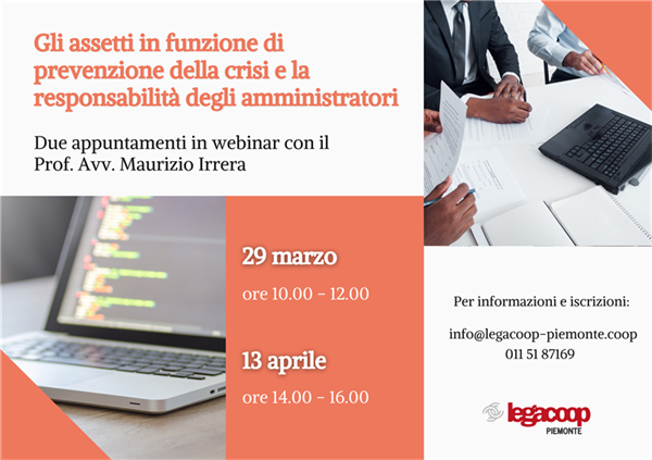 Gli assetti in funzione di prevenzione della crisi e la responsabilità degli amministratori: webinar con il Prof. Avv. Maurizio Irrera