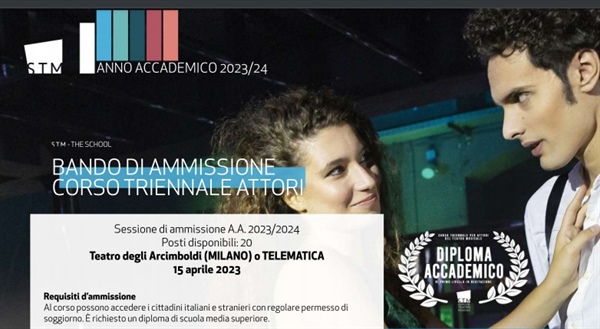 STM: "Laurearsi in musical?" ora si può! Nuovo bando ammissione a.a. 23/24 per il Corso Triennale per Attori del Teatro Musicale