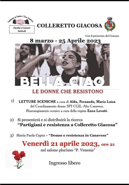 A Colleretto Giacosa: "Bella Ciao: donne che resistono"