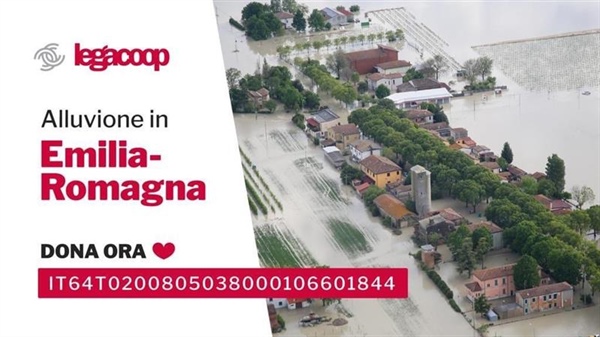 Alluvione in Emilia-Romagna: al via la campagna di raccolta fondi per i territori colpiti promossa da Legacoop