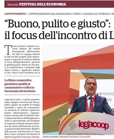 "Buono, pulito, giusto": sui giornali di oggi la partecipazione di...