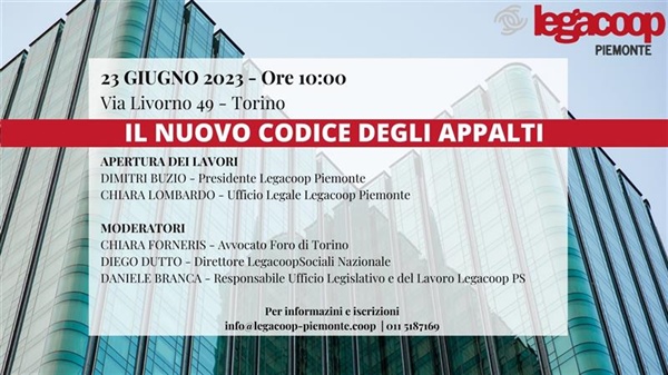 Il nuovo Codice degli Appalti – Seminario venerdì 23 giugno ore 10
