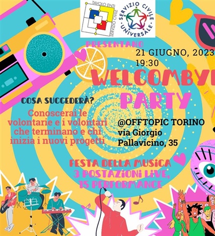 Servizio Civile: Welcomebye Party! - 21 giugno ore 19.30