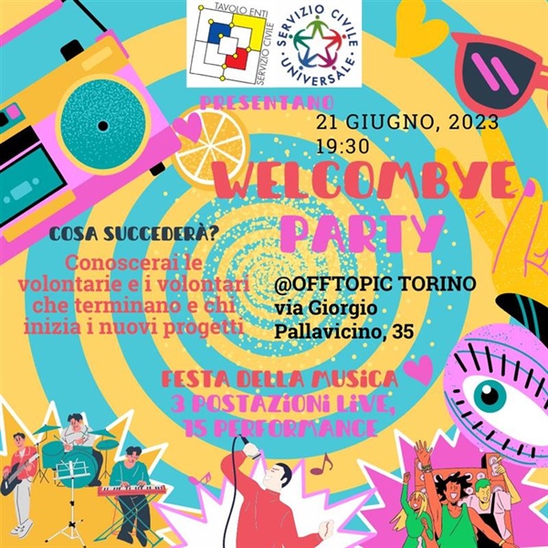 Servizio Civile: Welcomebye Party! - 21 giugno ore 19.30