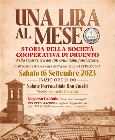 I 150 anni della Cooperativa di Druento