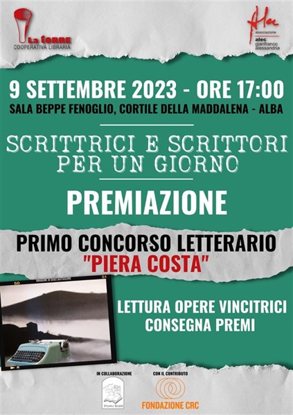 La Torre premia i vincitori di “Scrittrici e scrittori per un giorno”