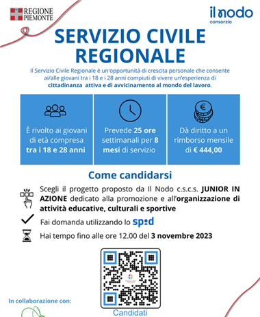 Aperte le candidature per il Servizio Civile Regionale