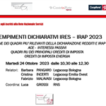 WEBINAR RNS 24/10/2023 "Adempimenti dichiarativi Ires-Irap 2023"