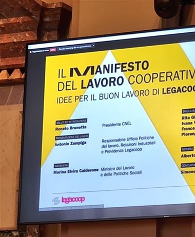 La presidenza nazionale di Legacoop illustra al Cnel "Il Manifesto del...