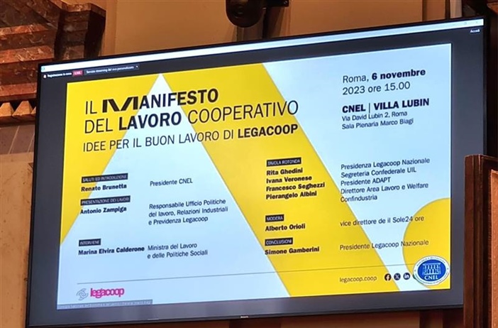 La presidenza nazionale di Legacoop illustra al Cnel "Il Manifesto del...