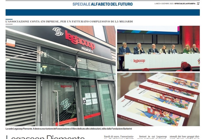 Legacoop Piemonte su La Stampa: festeggiano di 50 anni guardando al futuro