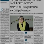 Terzo settore, Enrica Baricco sulle pagine del Corriere: “Servono competenze forti e regole chiare”