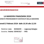 WEBINAR RNS: “La Manovra Finanziaria 2024 – i differenti provvedimenti contenuti nella manovra”