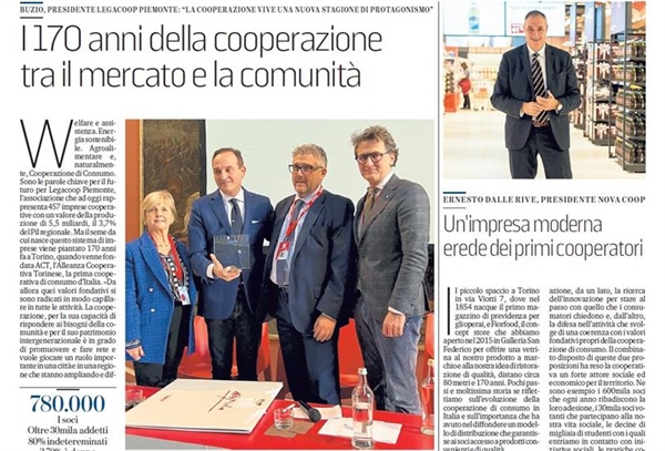 170 anni di cooperazione: Legacoop Piemonte guida le celebrazioni