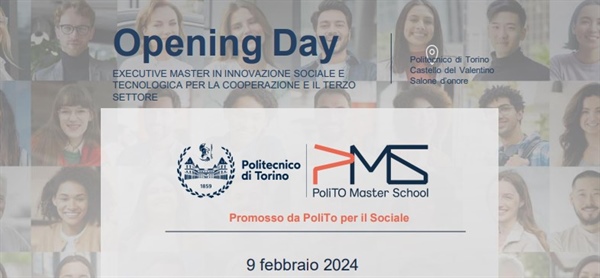 Al via l’Executive Master in Innovazione Sociale e Tecnologica per la Cooperazione e il Terzo Settore – venerdì 9 febbraio