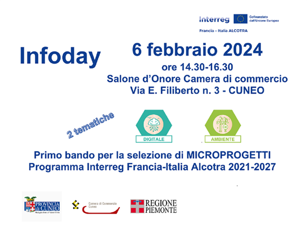 Infoday bando microprogetti ALCOTRA – Camera di Commercio di Cuneo