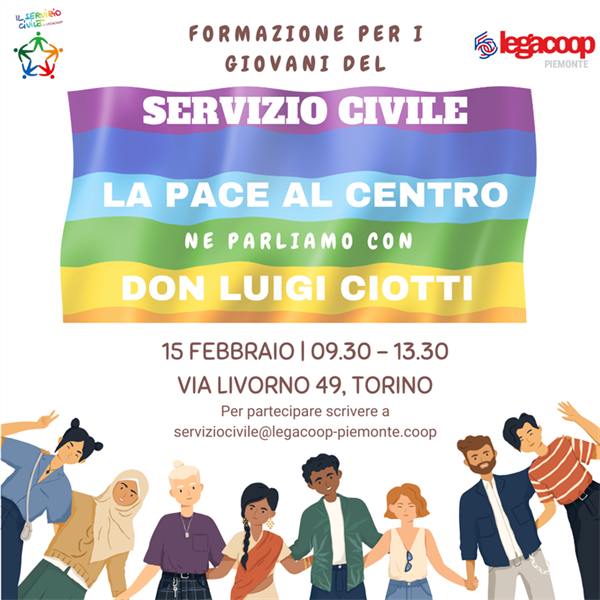 La Pace al centro: evento del Servizio Civile con Don Ciotti