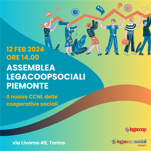 LegacoopSociali Piemonte: assemblea lunedì 12 febbraio sul rinnovo del CCNL